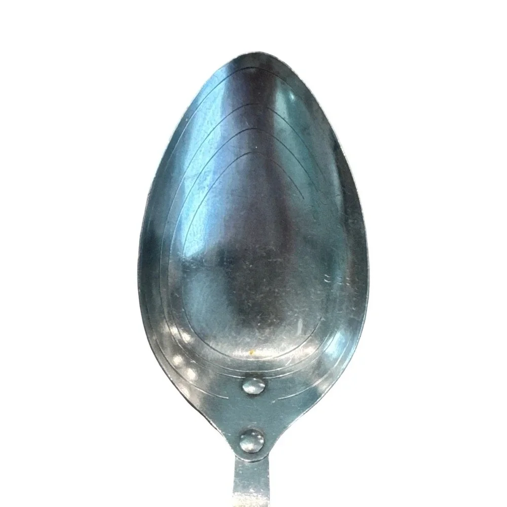 Vintage Ekco Flint Stainless Steel Basting Spoon Black‎ Riveted Handle USA 13